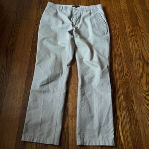 Banana Republic Kentfield Chino Pants Men's 33x30 Khaki Straight Flat Front